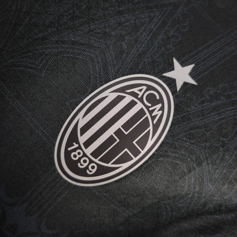 Camisa 4 AC Milan x Pleasures Black 2023/24 Jogador - Masculina