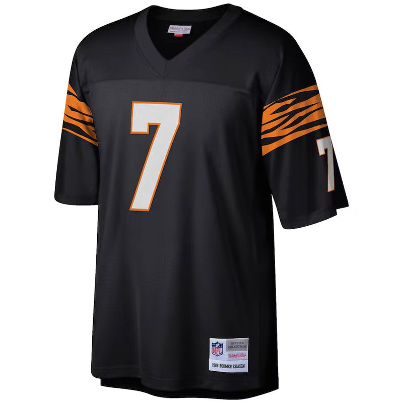 Camisa Boomer Esiason Cincinnati Bengals Mitchell & Ness Legacy Replica - Preta